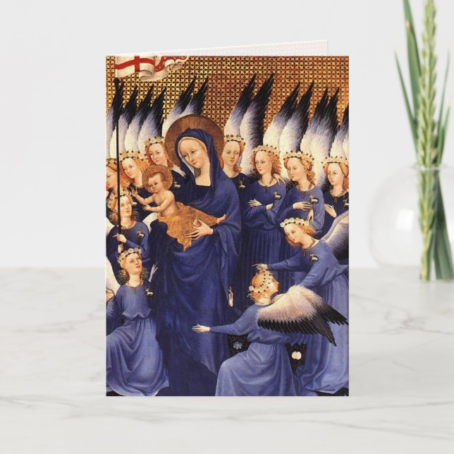 Änglar Omgivande virus och barn - Wilton Diptych Helgkort (Framsida)
