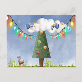 Änglar på Anpassadet Träd med hög dekoration Helg Vykort