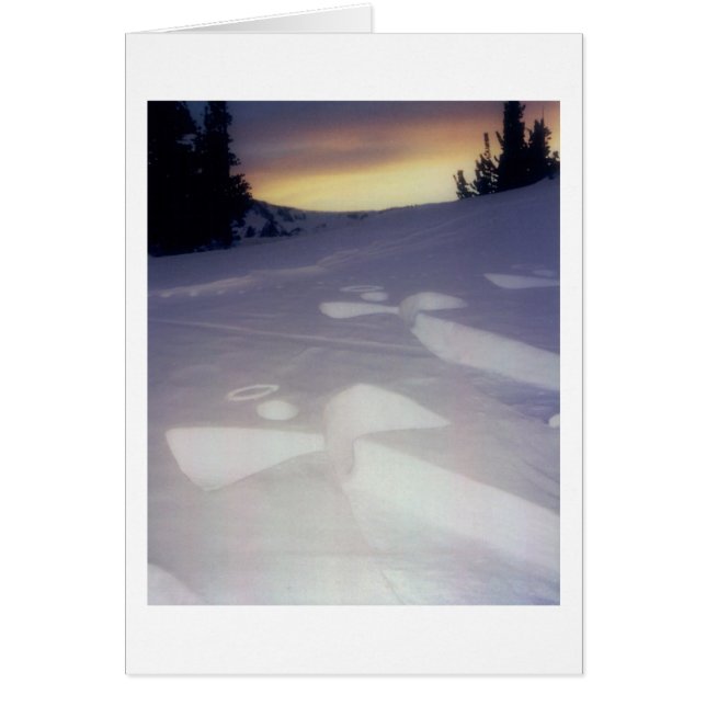 Änglar på solnedgången hälsningskort (Framsidan)