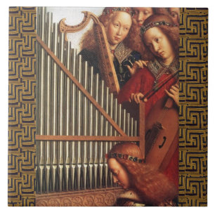 ÄNGLAR PLAYING MUSIC av Jan Van Eyk Kakelplatta