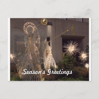 Änglar Proclaim Holiday Greetings Helg Vykort