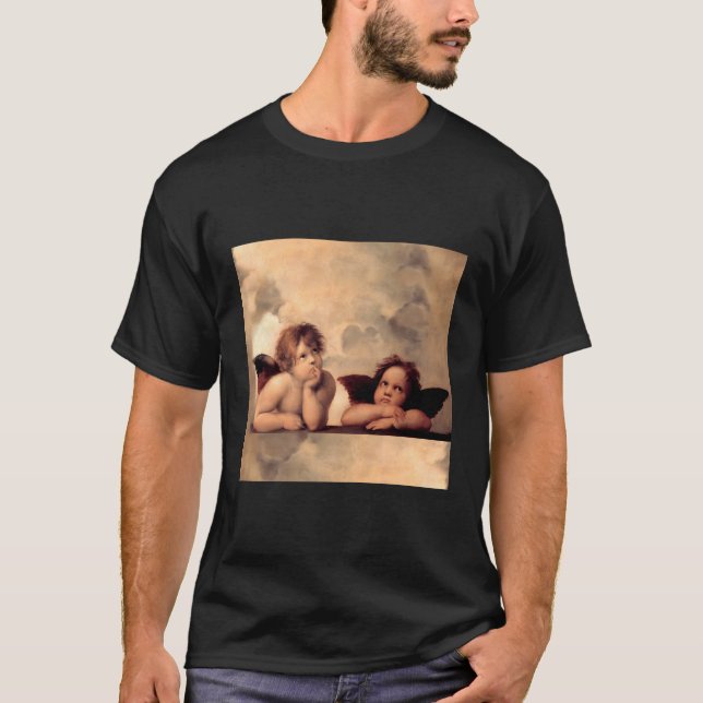 Änglar Raphael Cupid Cherubs Angel T Shirt (Framsida)