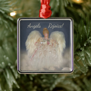 Änglar Rejoice Traditional Blue Helgdag Ornament
