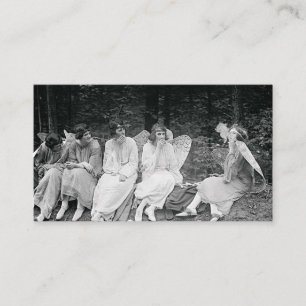Änglar Rökbild för Vintage 1920s Visitkort