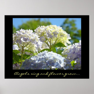Änglar sjunger och blommor växer konsttryck Blommo Poster