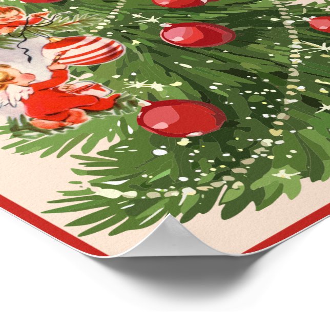 Änglar som dekorerar Julgran Poster (Hörn)