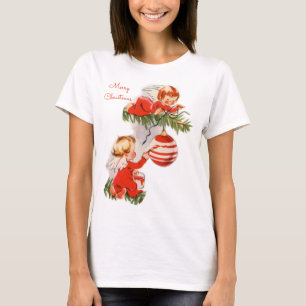 Änglar som dekorerar Julgran T Shirt
