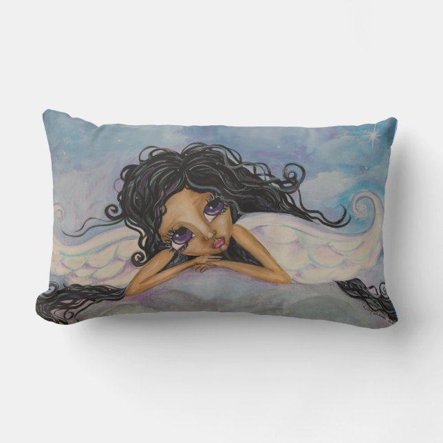 Änglar som håller ögonen på över dig, kudder lumbarkudde (Framsida)