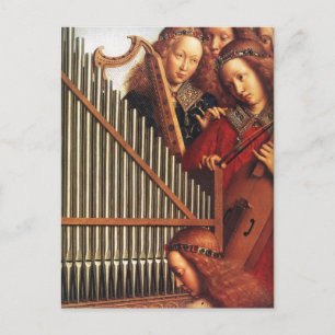ÄNGLAR SPELAR MUSIK ,detalj, Pergament Vykort