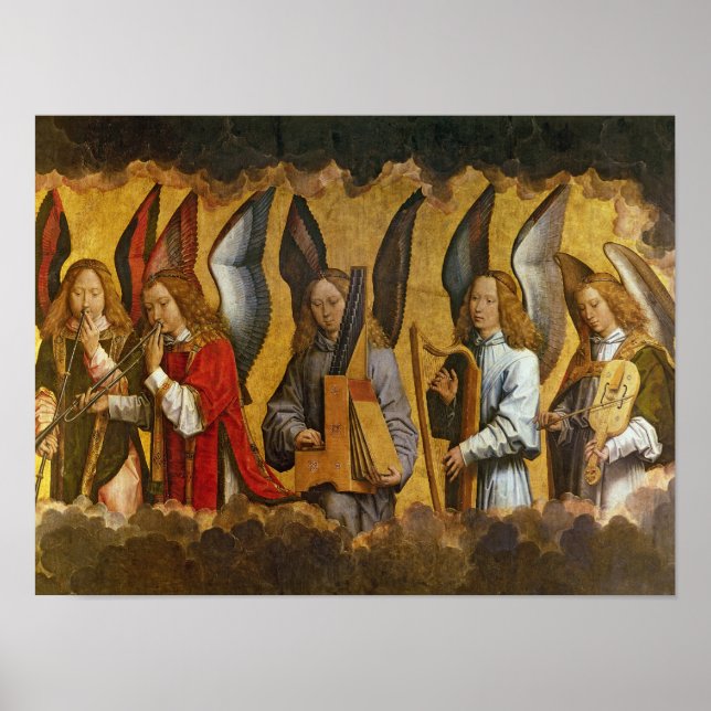 Änglar spelar musikinstrument poster (Framsidan)