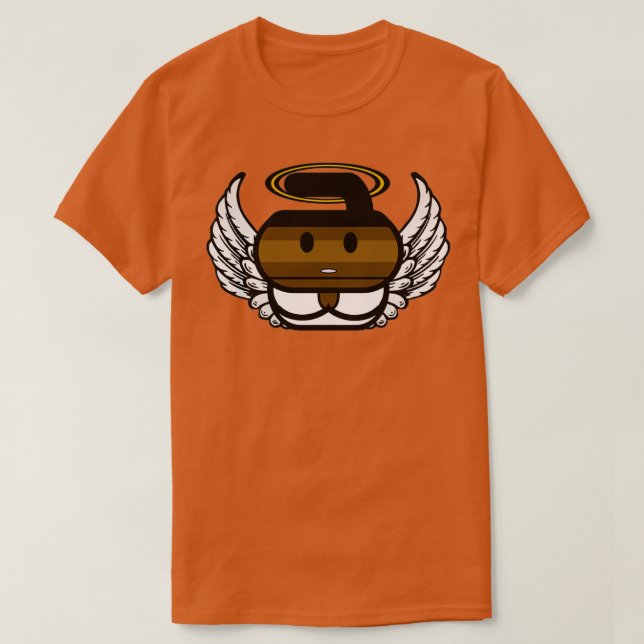 Änglar Sten Curling Rockers T Shirt (Design framsida)