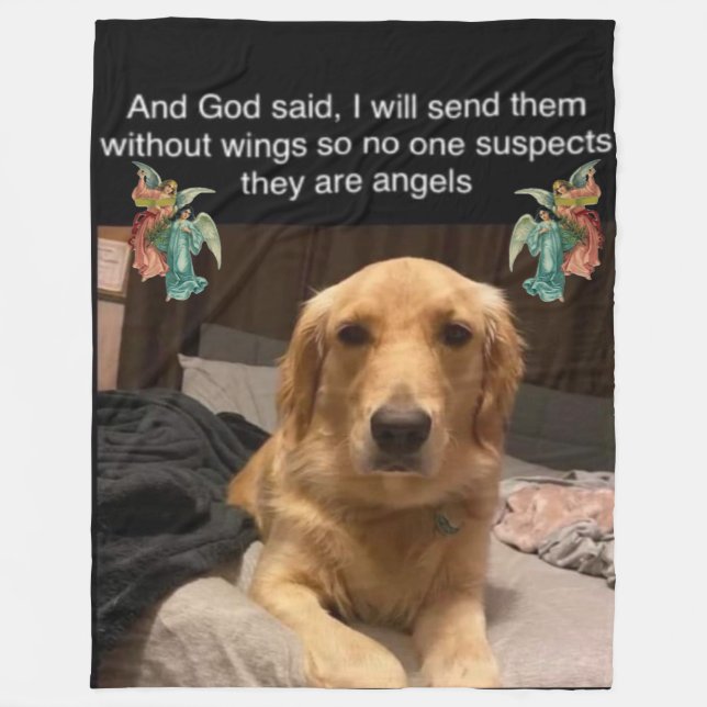 ÄNGLAR UTAN VINGAR FLEECEFILT (Framsidan)