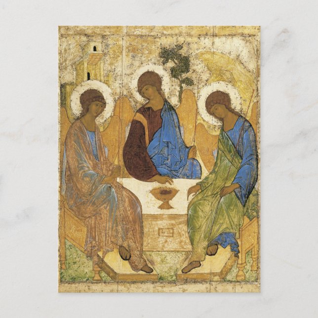 Änglar vid Mamre Trinity Vykort (Framsida)