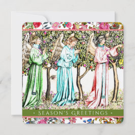 Änglar Vintage Floral Remix Julkort