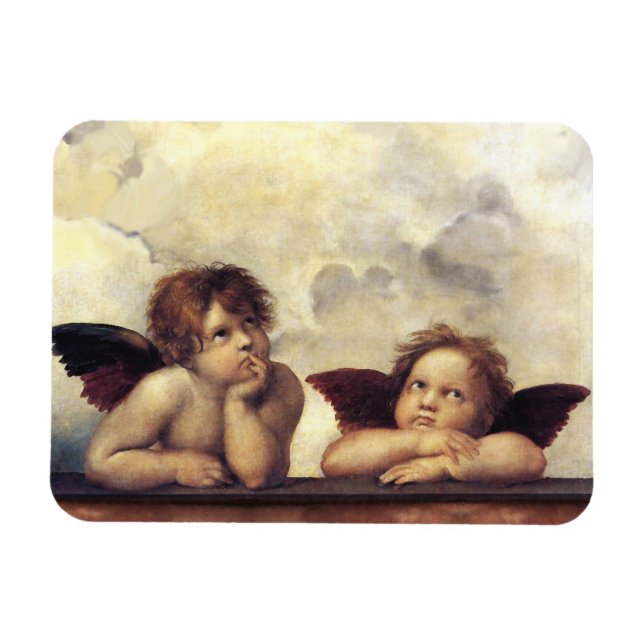 ÄNGLAR / Winged Cherub Raffaello Sanzio Magnet (Horisontell)