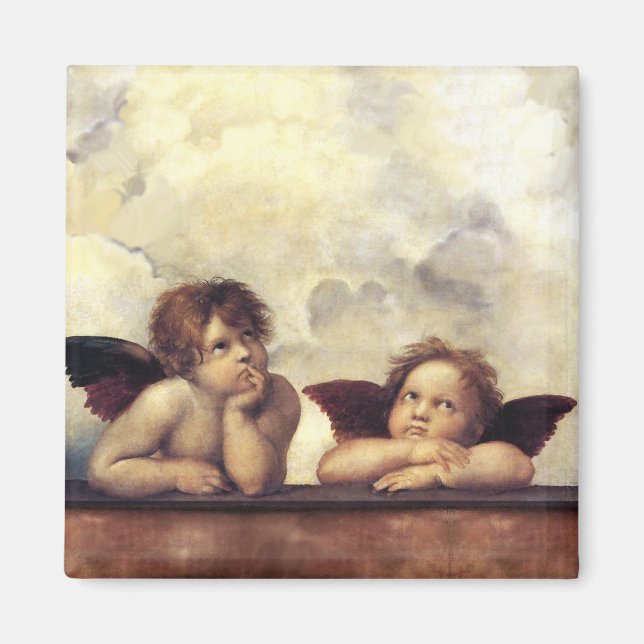 ÄNGLAR / Winged Cherub Raffaello Sanzio Magnet (Framsidan)