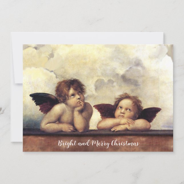 ÄNGLAR / Winged Cherubs ,Clouds Raffaello Sanzio Inbjudningar (Framsida)