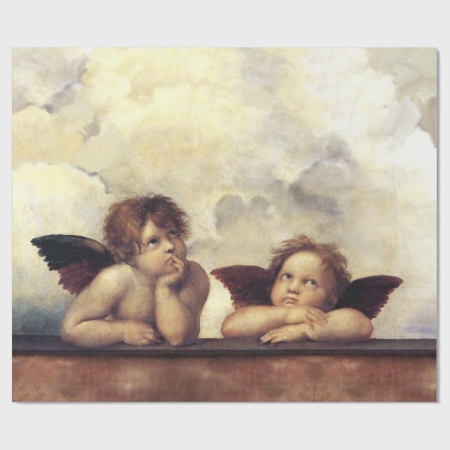 ÄNGLAR /Winged Cherubs ,Jul Presentpapper (Platt)