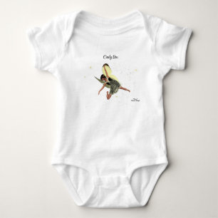 Änglarke med gula vingar baby body t shirt