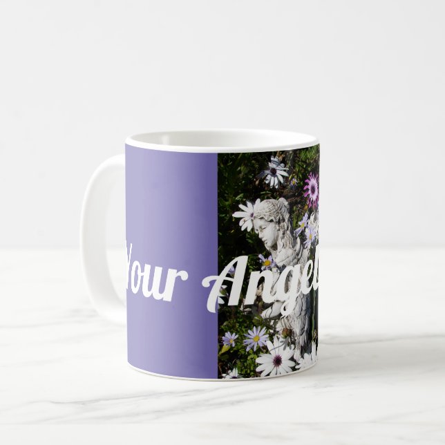 Änglarna är alltid med dig Blommigt Angel Kaffemugg (Framsida vänster)