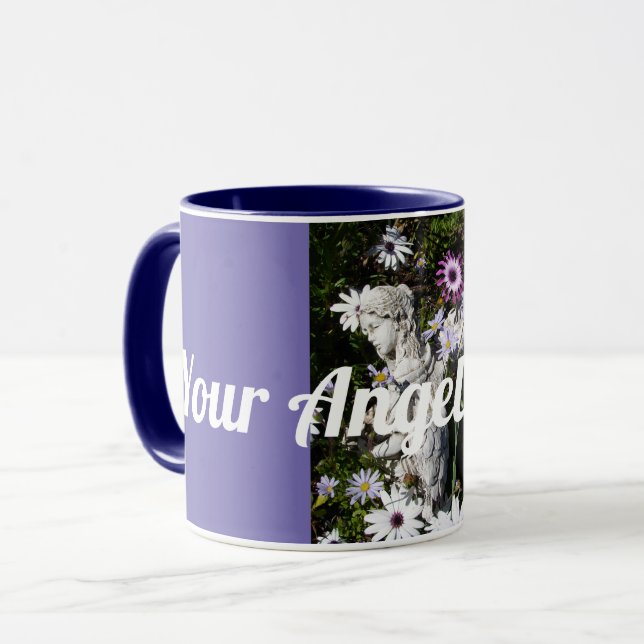 Änglarna är alltid med dig Blommigt Angel Mugg (Framsida vänster)