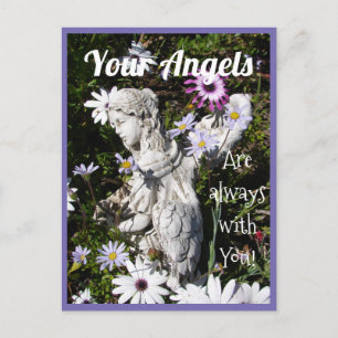 Änglarna är alltid med dig Blommigt Angel Vykort