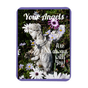 Änglarna är alltid med dig Blommigten blommar Magnet