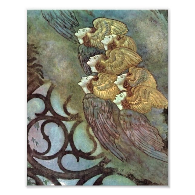 “Änglarna” av Edmund Dulac Fototryck (Framsidan)