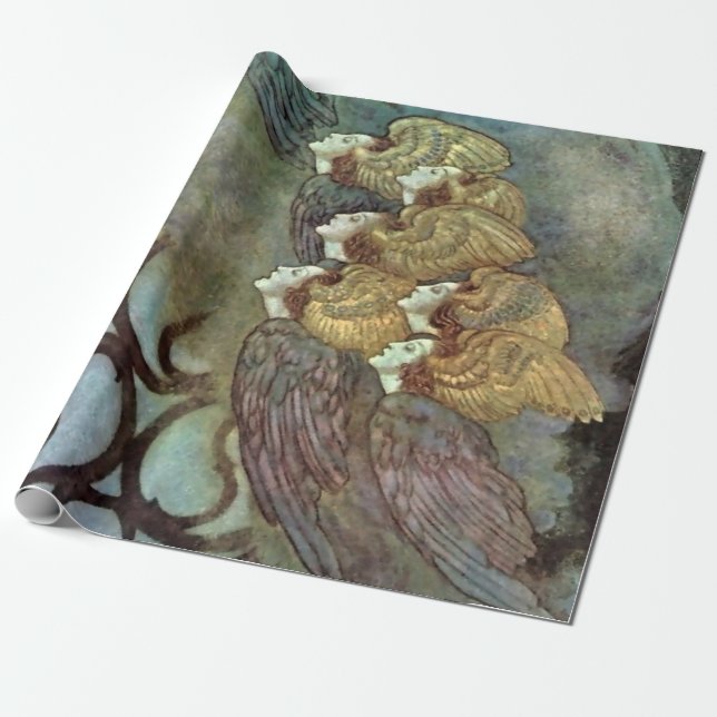 “Änglarna” av Edmund Dulac Presentpapper (Utrullad)