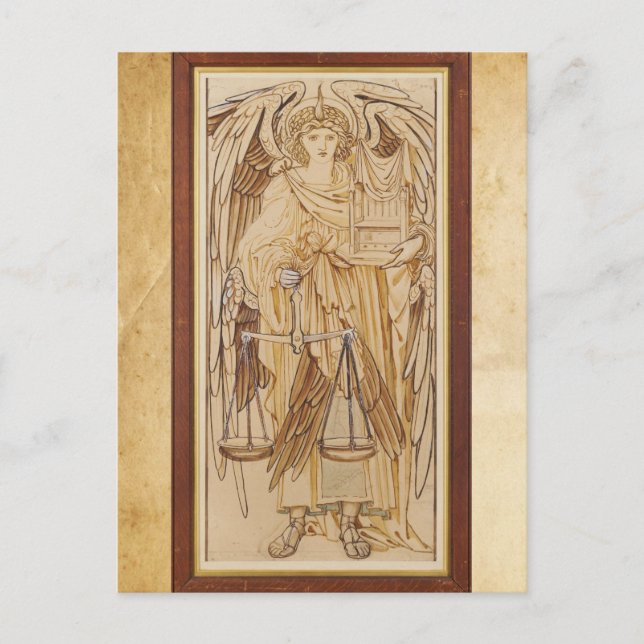 Änglarna av hierarkitronerna av Burne-Jones Vykort (Framsida)
