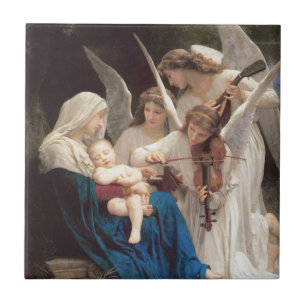 Änglarnas sång (1881) av Bouguereau Kakelplatta