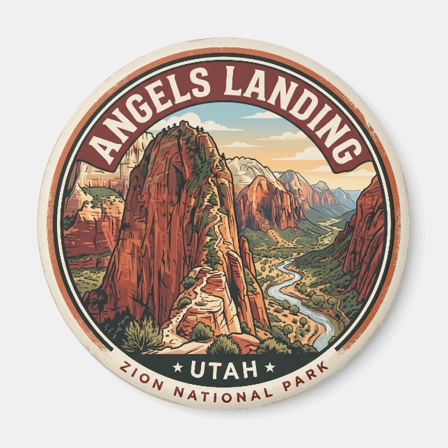 Änglars landning USA Magnet (Framsidan)