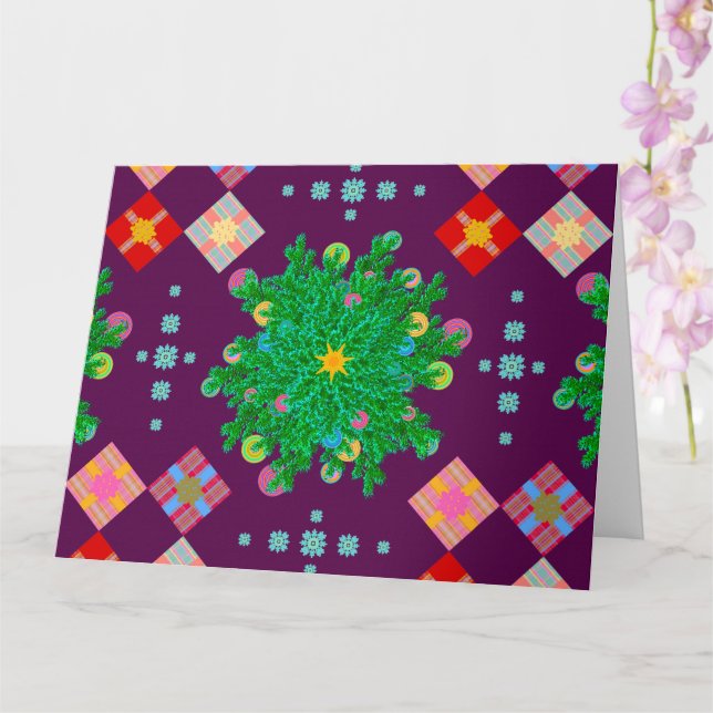 Änglars ögonvy Canvas-ränder Djup lila Kort (Orkide)
