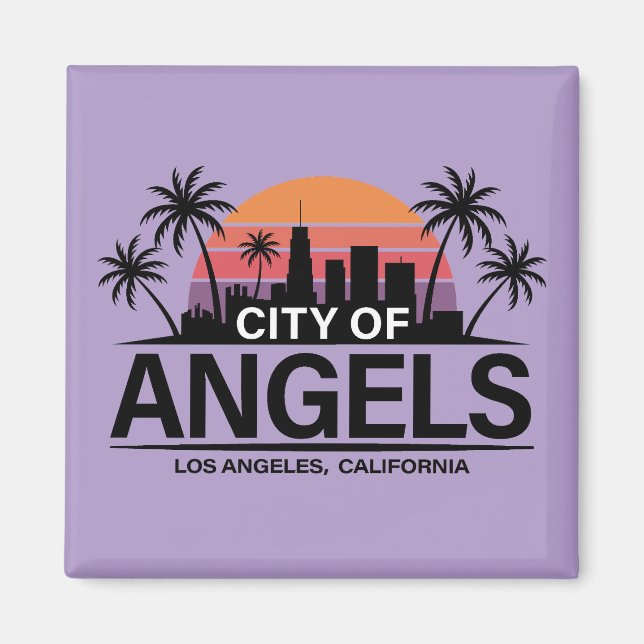 Änglars stad, Los Angeles, Kalifornien Magnet (Framsidan)
