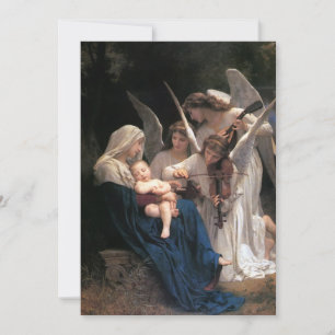 Änglasång av Bouguereau, Julfest Inbjudningar