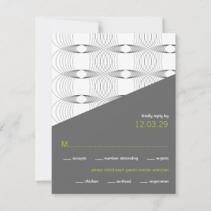 Anglat Mod Ringar Retro Modern Bröllop OSA-kort OSA Kort