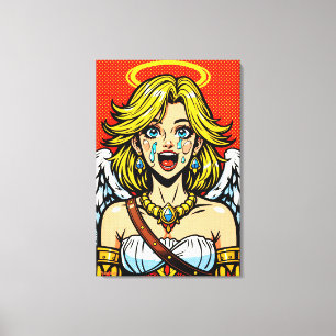 Änglatsikte_PopART Canvastryck