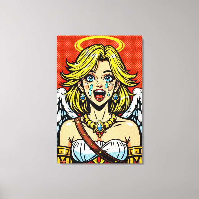 Änglatsikte_PopART Canvastryck (Framsida)