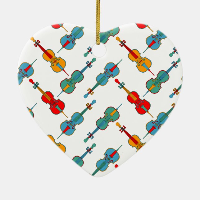 Angled Cellos Ceramic Ornament (Baksidan)