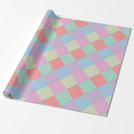 Angled Gingham Patchwork Presentpapper