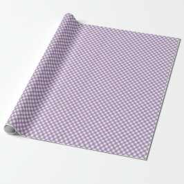 Angled Lavender och White Gingham Presentpapper