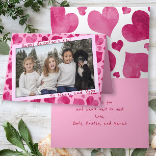 Angled Photo Grandparent Valentines day Helgkort