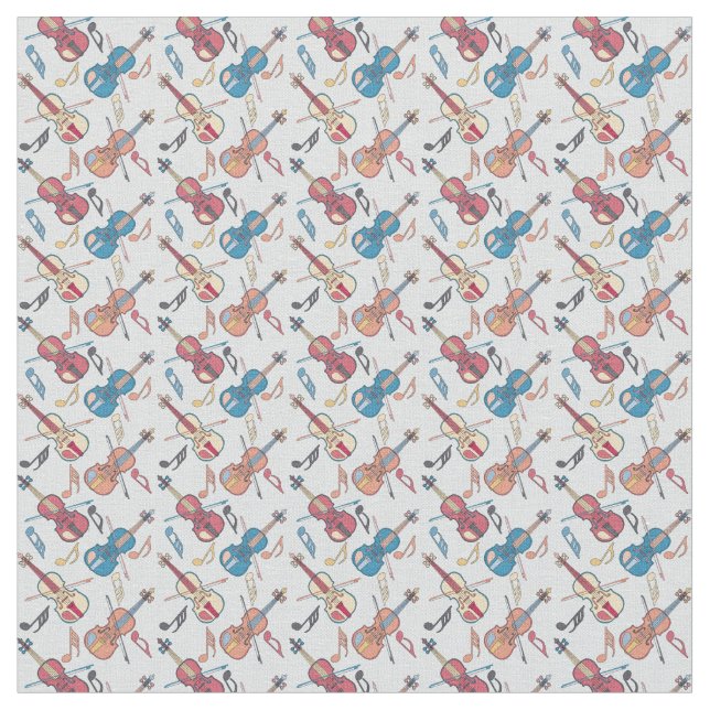 Angled Violins Musik noter Tyg (Närbild)