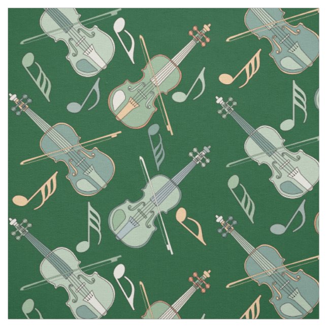 Angled Violins Musik noter Tyg (Provkarta)