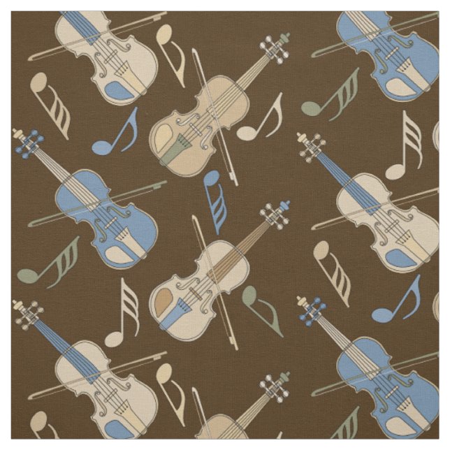 Angled Violins Musik noter Tyg (Provkarta)