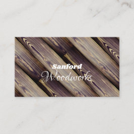 Angled Wood Tile Visitkort