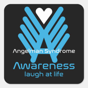 Angleman Syndrome Awareness Fyrkantigt Klistermärke