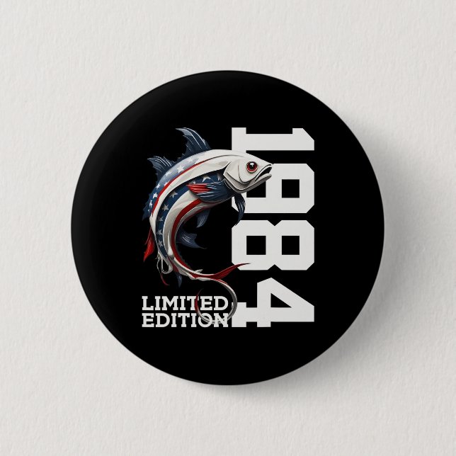 Angler 41:a födelsedag Begränsad utgåva 1984 Knapp (Framsida)