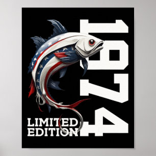 Angler 51:a födelsedag Begränsad utgåva 1974 Poster