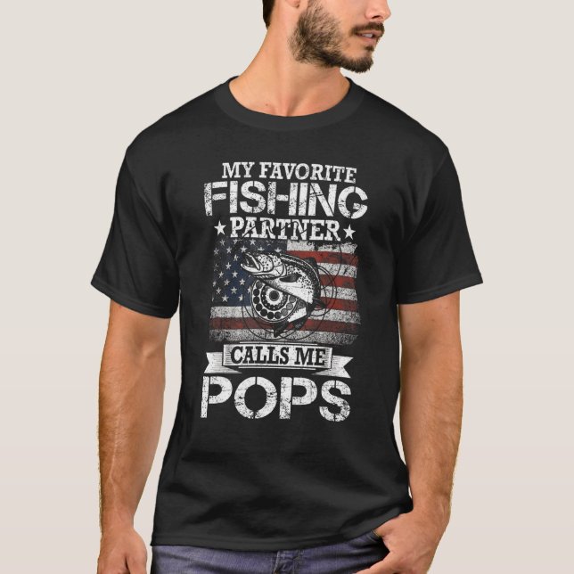 Angler att jag är min favoritfiskepartner som kall t shirt (Framsida)